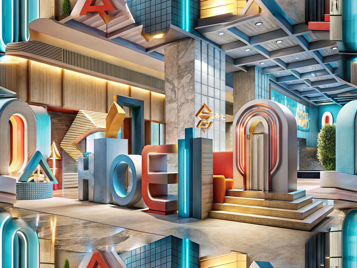 3D printed signs enhancing the hotel lobby experience
