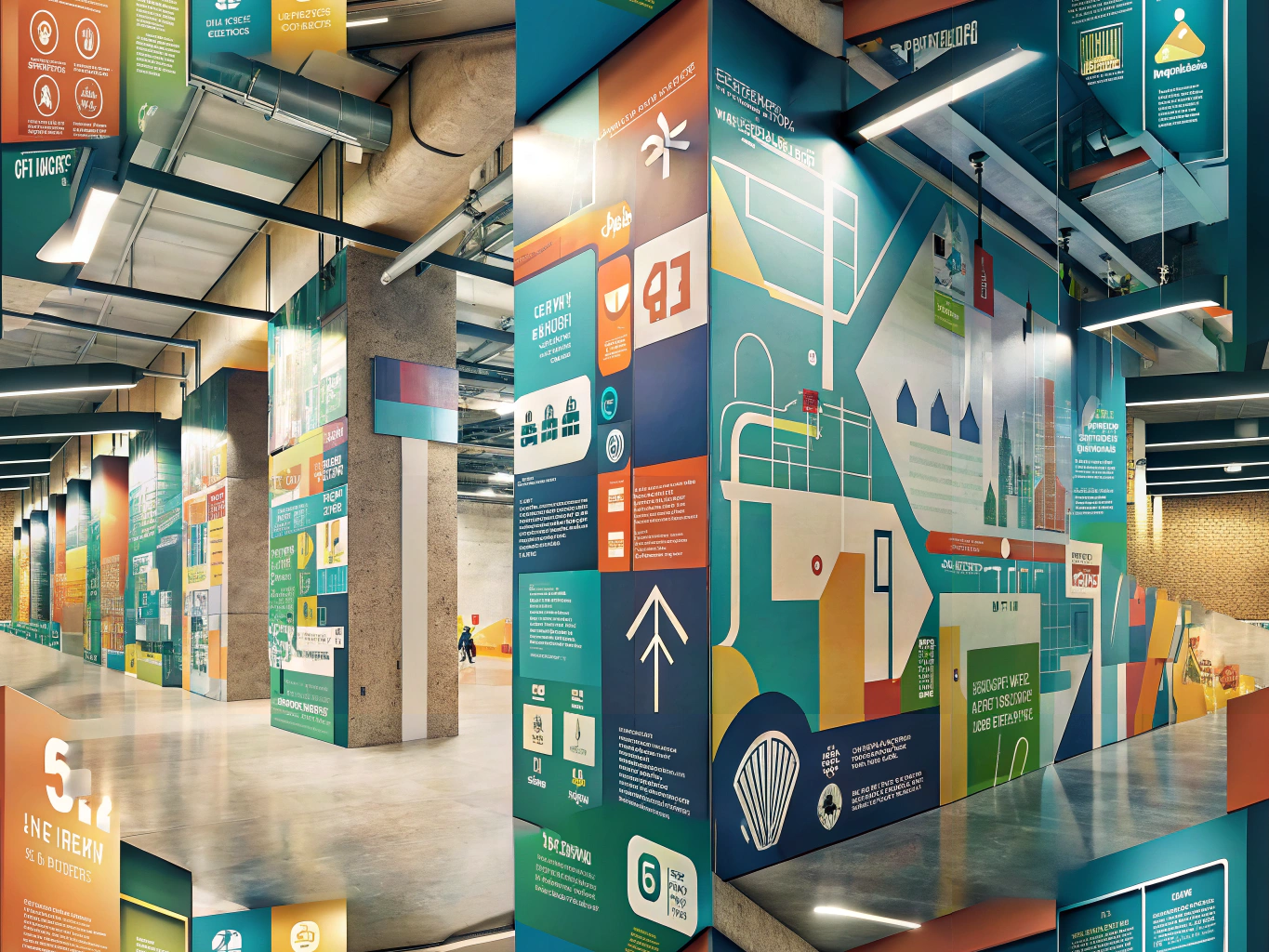 Creative wayfinding signage in an urban environment for architects and designers