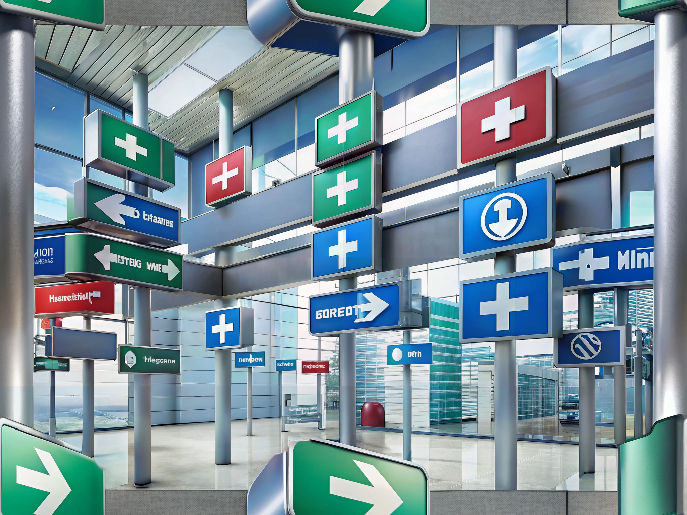 Durable and effective hospital signage enhancing navigation and information in healthcare settings