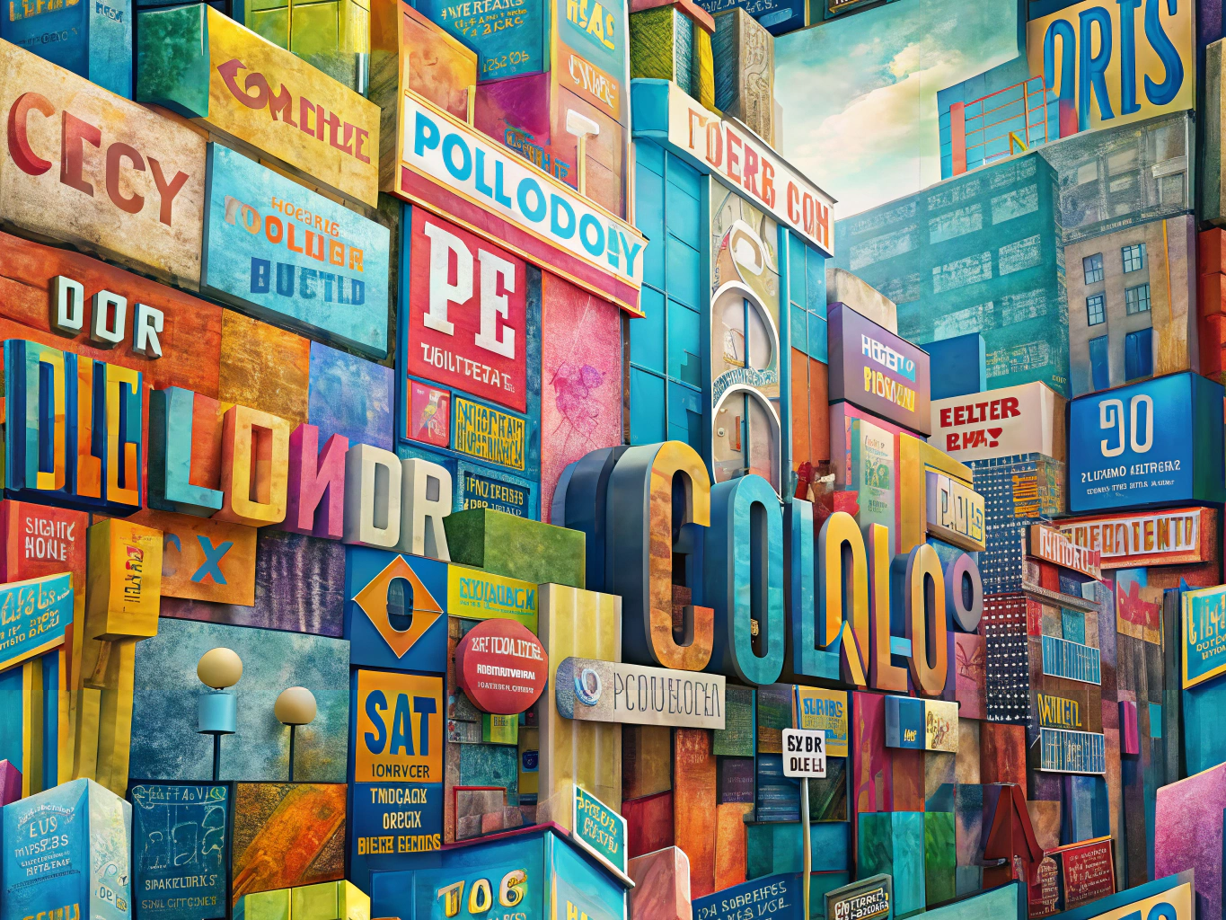 Vibrant signage illustrating color psychology in marketing and its influence on customer behavior